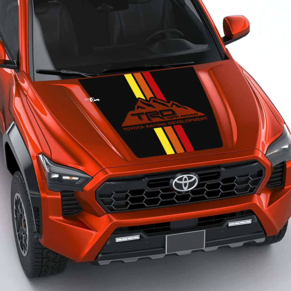 Autocollants de capot rayures rétro vintage TRD Mountains 2 pour Toyota Tacoma 4e génération