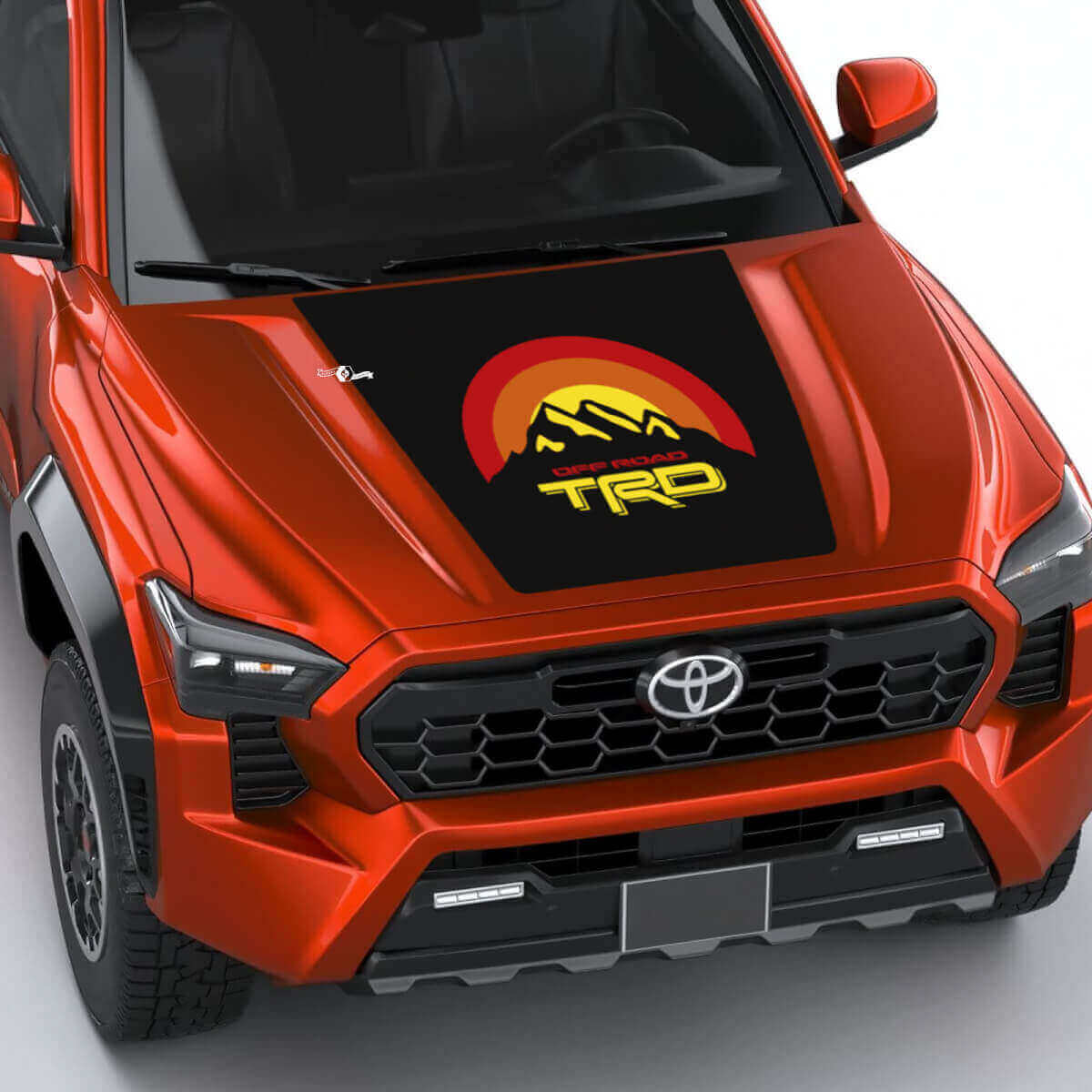 Autocollants de capot à rayures rétro vintage TRD Mountains 3 pour Toyota Tacoma 4e génération