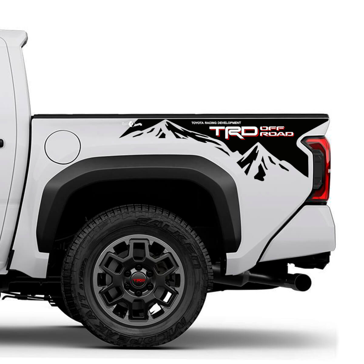 Autocollants de côté de la benne TRD Off Road Mountains pour camion Toyota
