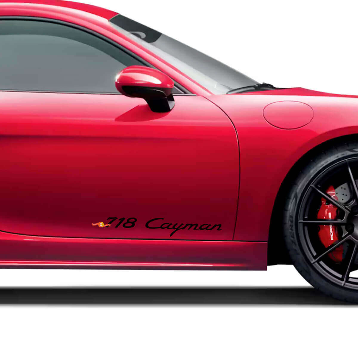 Autocollant Bandes Latérales Lettrage Cayman Pour Porsche 718 Cayman