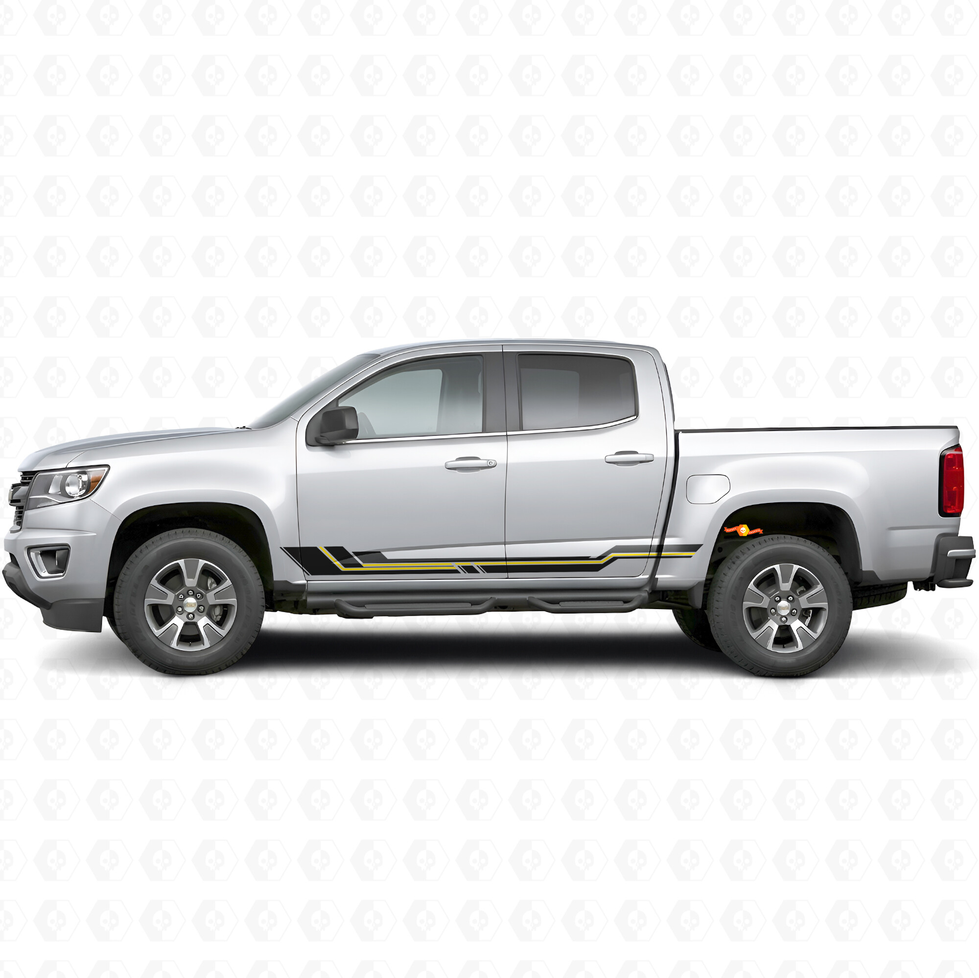 Bandes vinyles parallèles d'accentuation pour portes et bas de caisse pour Chevrolet Colorado 2e génération 2015-2022
