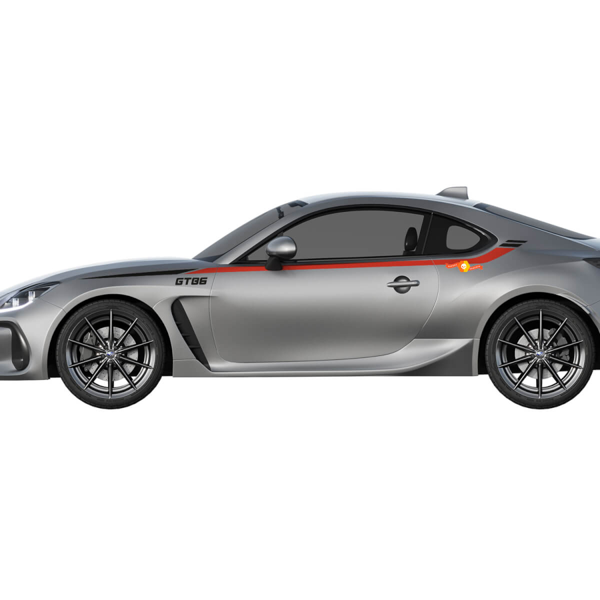 Paire de bandes de course autocollantes en vinyle pour Toyota TRD GT86
