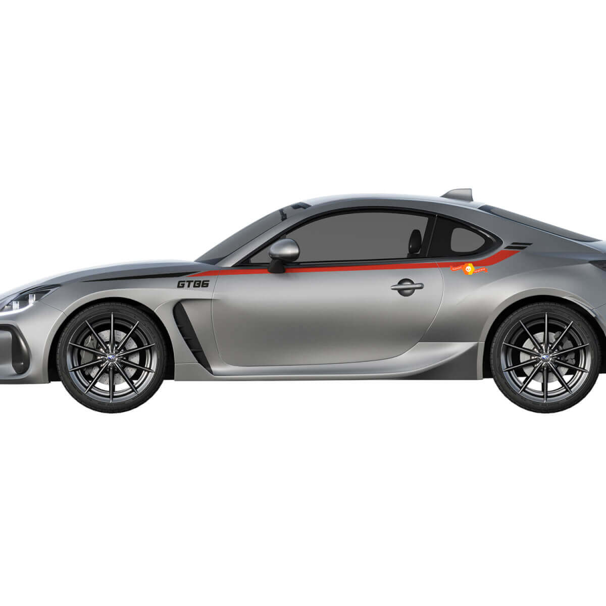 Paire d'autocollants en vinyle à rayures de course pour Toyota TRD GT86
