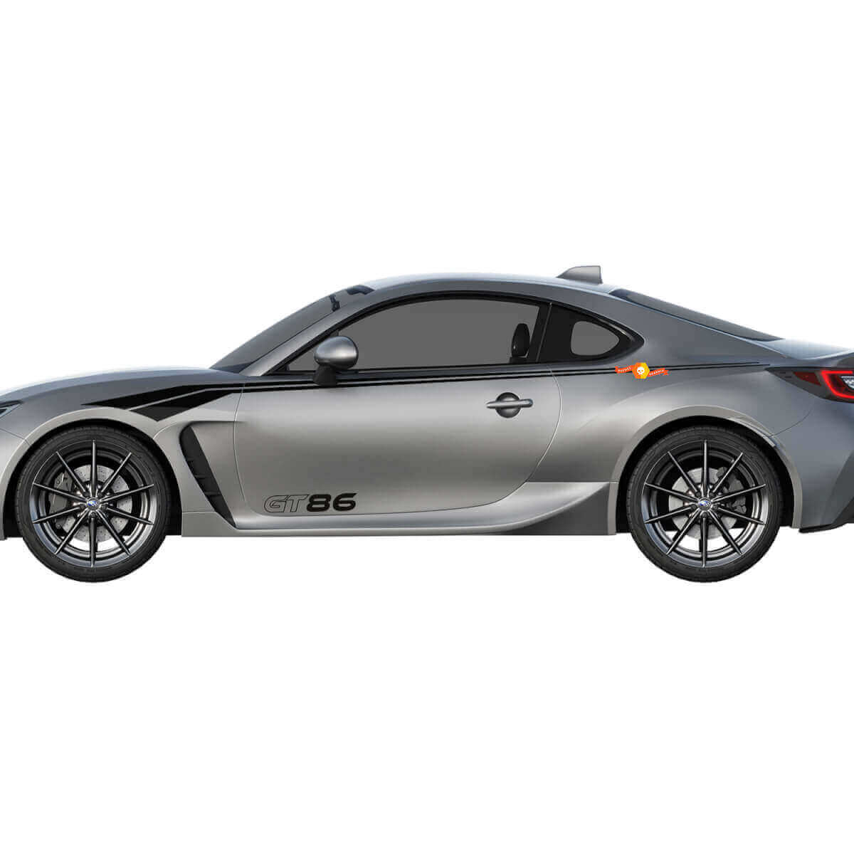 Kit de décalcomanies latérales en vinyle à rayures courbes de course pour Toyota GT86