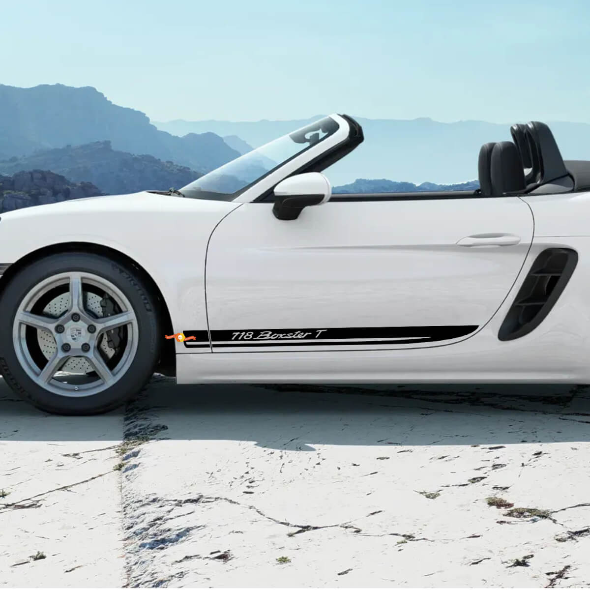 Kit de bandes latérales Porsche 718 Cayman Boxster T Autocollant Décalcomanie
