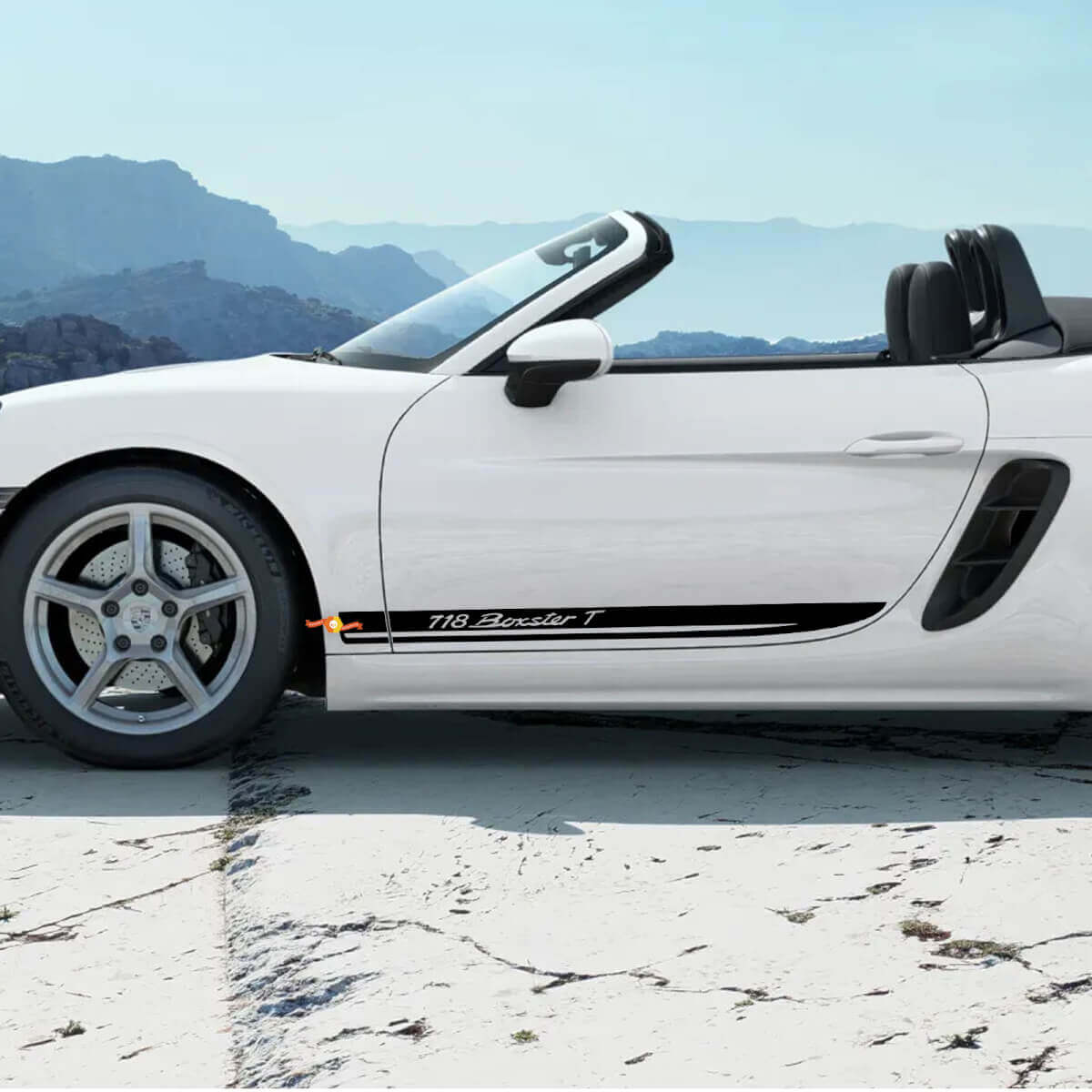 Kit de bandes latérales Porsche 718 Cayman Boxster T Autocollant Décalcomanie
