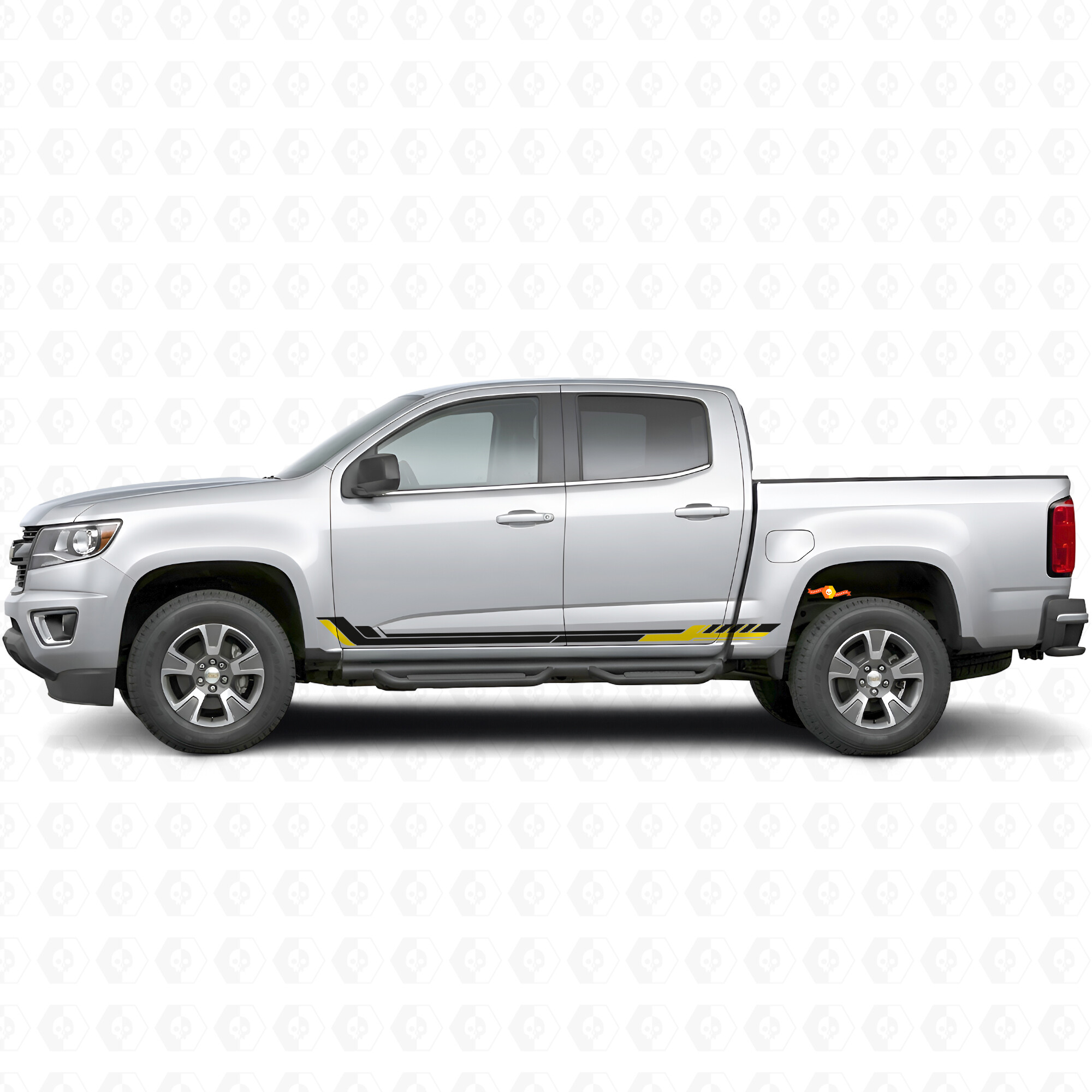 Bandes Vinyle Racing Line pour Portières et Bas de Caisson pour Chevrolet Colorado 2e Gén 2015-2022