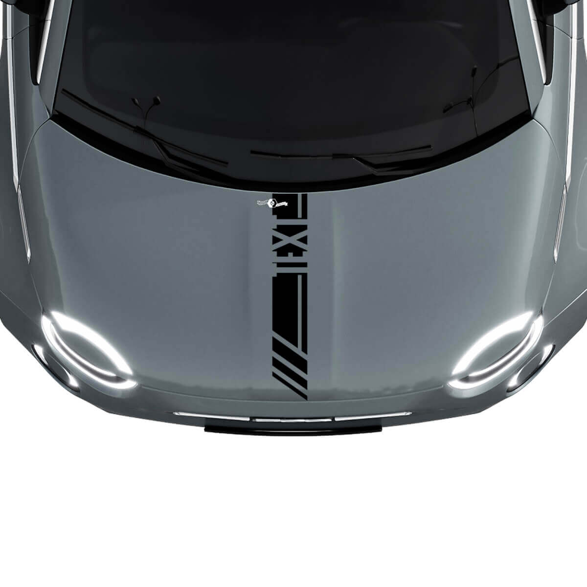 Autocollant graphique bande de course personnalisée pour capot Fiat 500