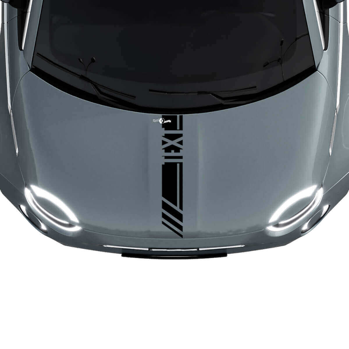 Autocollant graphique bande de course personnalisée pour capot Fiat 500