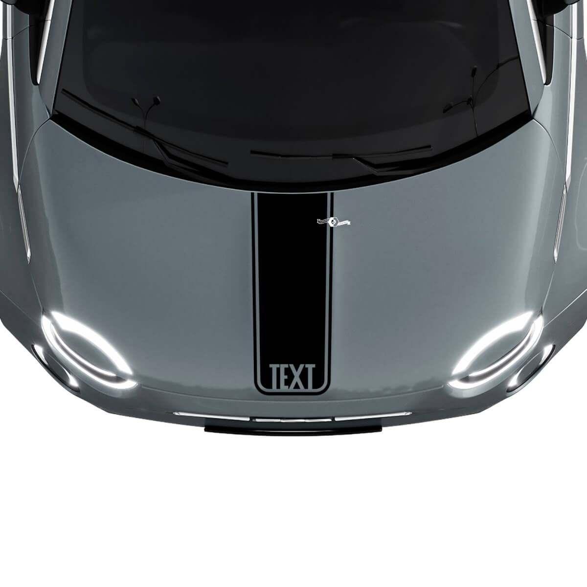 Autocollant graphique bande centrale personnalisée pour capot Fiat 500