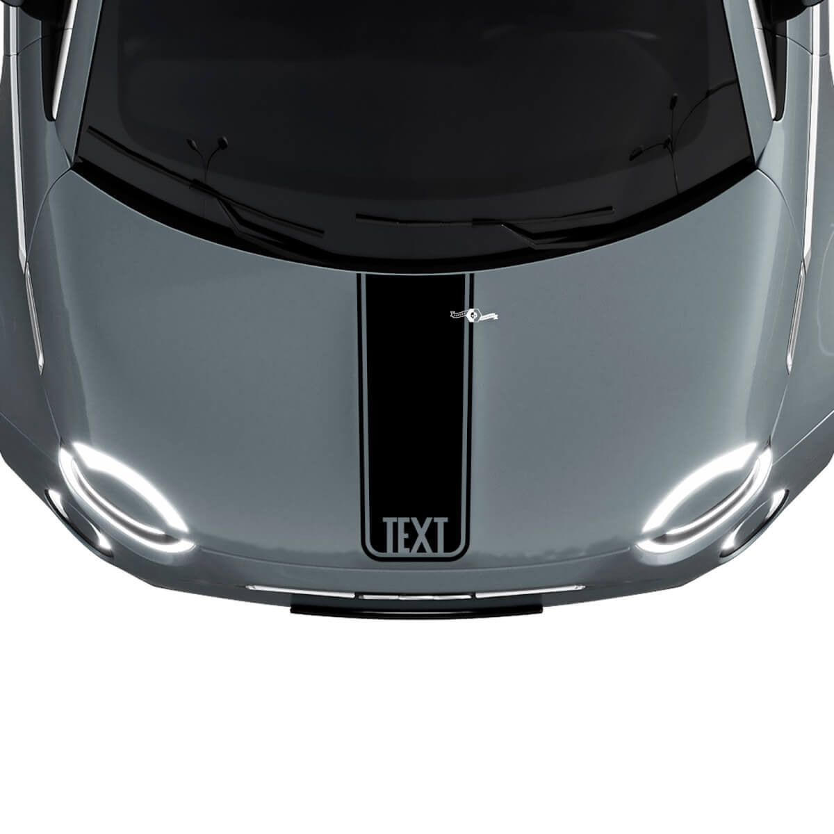 Autocollant graphique bande centrale personnalisée pour capot Fiat 500