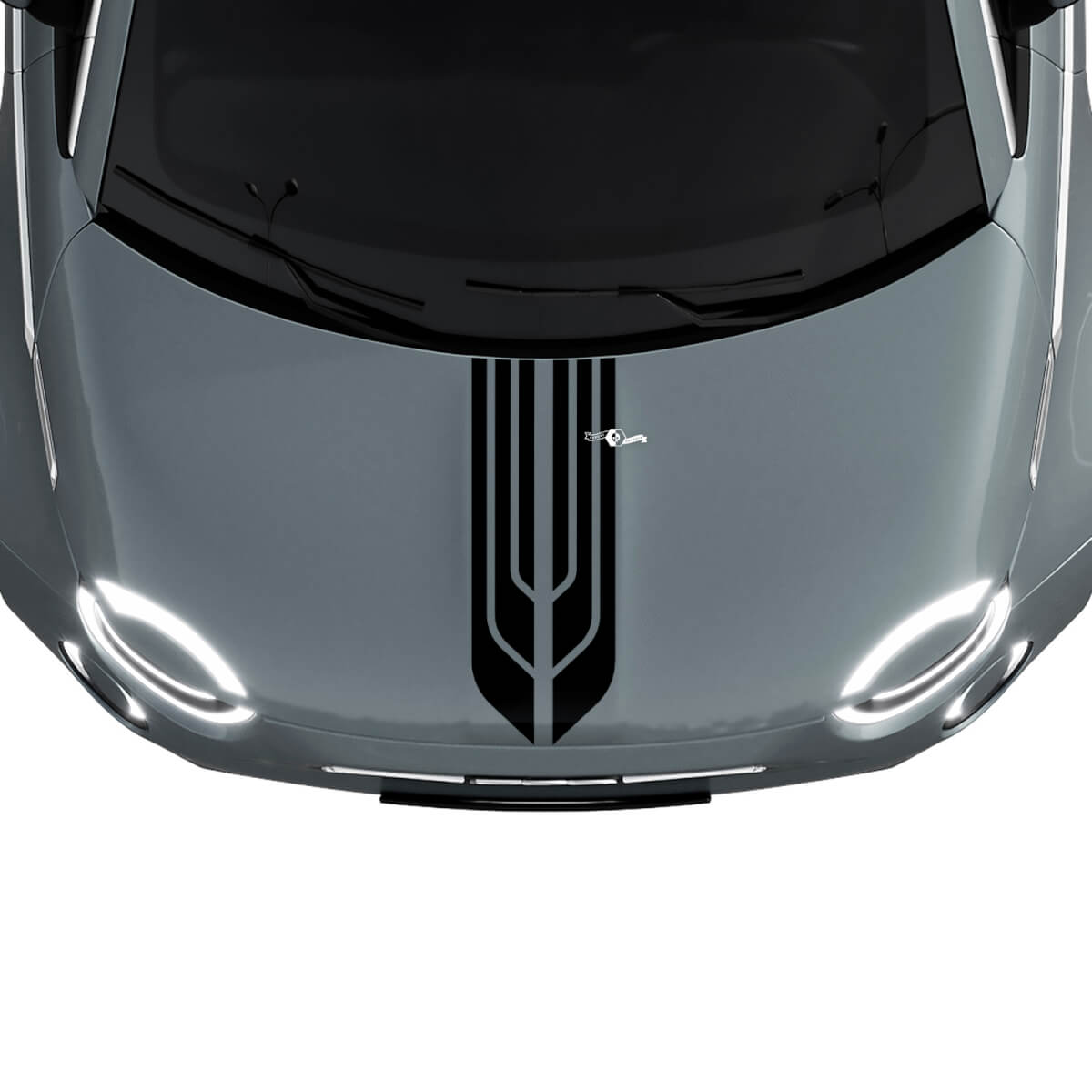 500 Bande de capot centrale double autocollant pour Fiat 500
