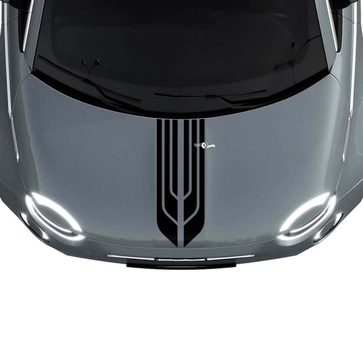 500 Bande de capot centrale double autocollant pour Fiat 500
