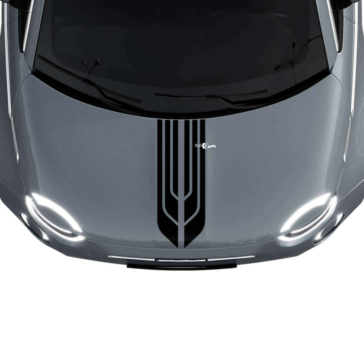 500 Bande de capot centrale double autocollant pour Fiat 500
