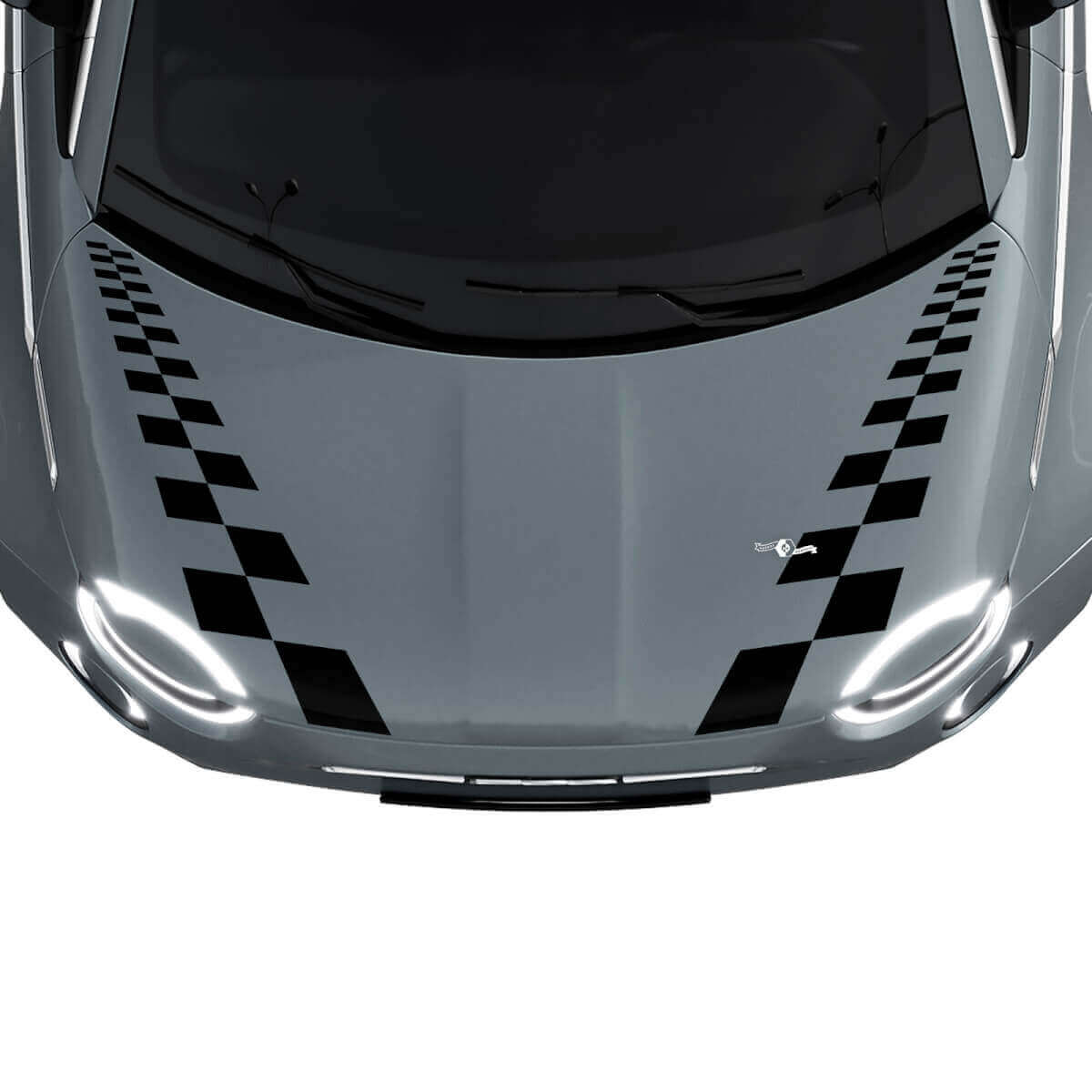 500 Autocollants de bandes à damier pour capot double pour Fiat 500
