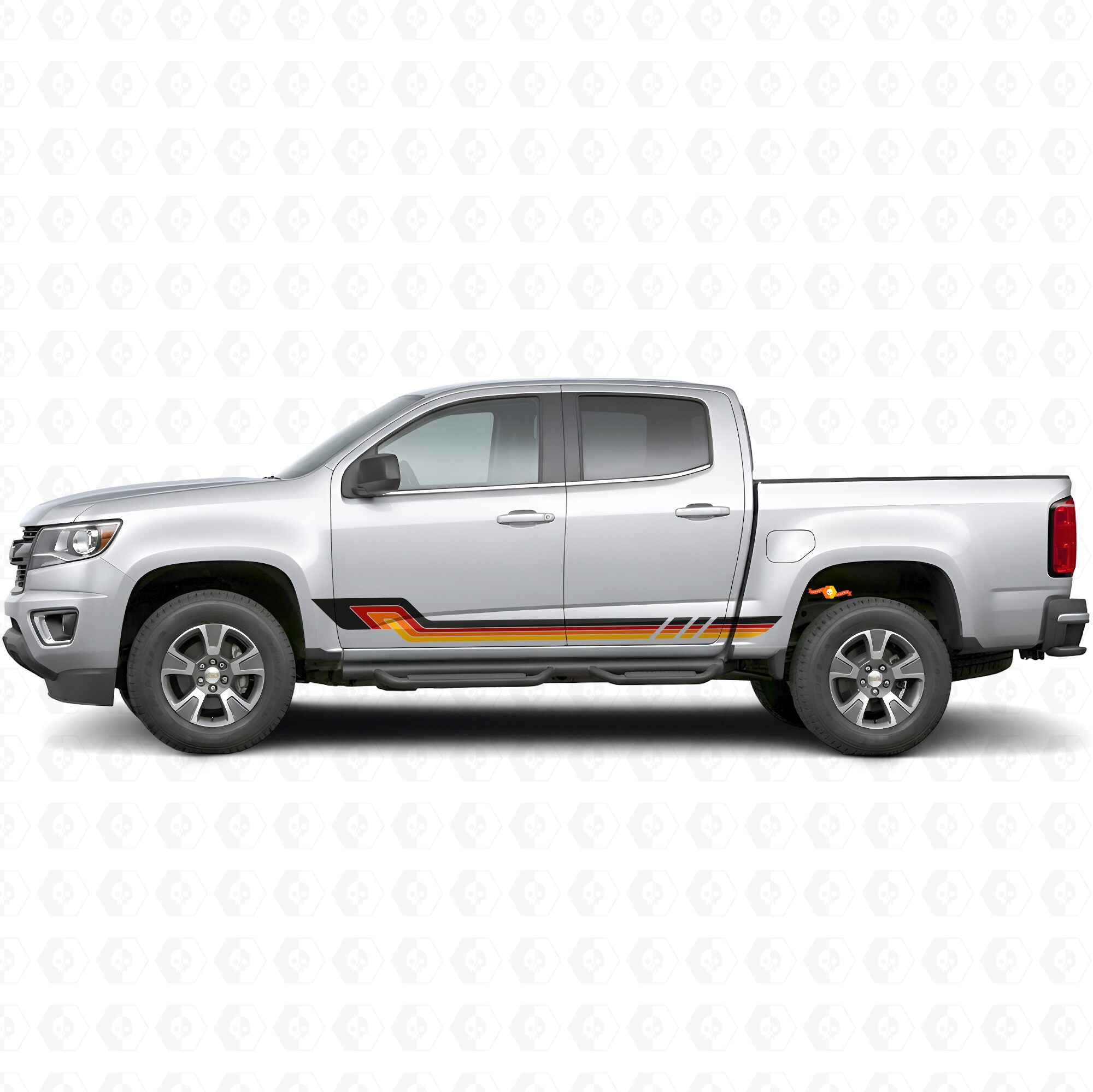 Bandes en vinyle rétro parallèles pour porte et bas de caisse pour Chevrolet Colorado 2e génération 2015-2022