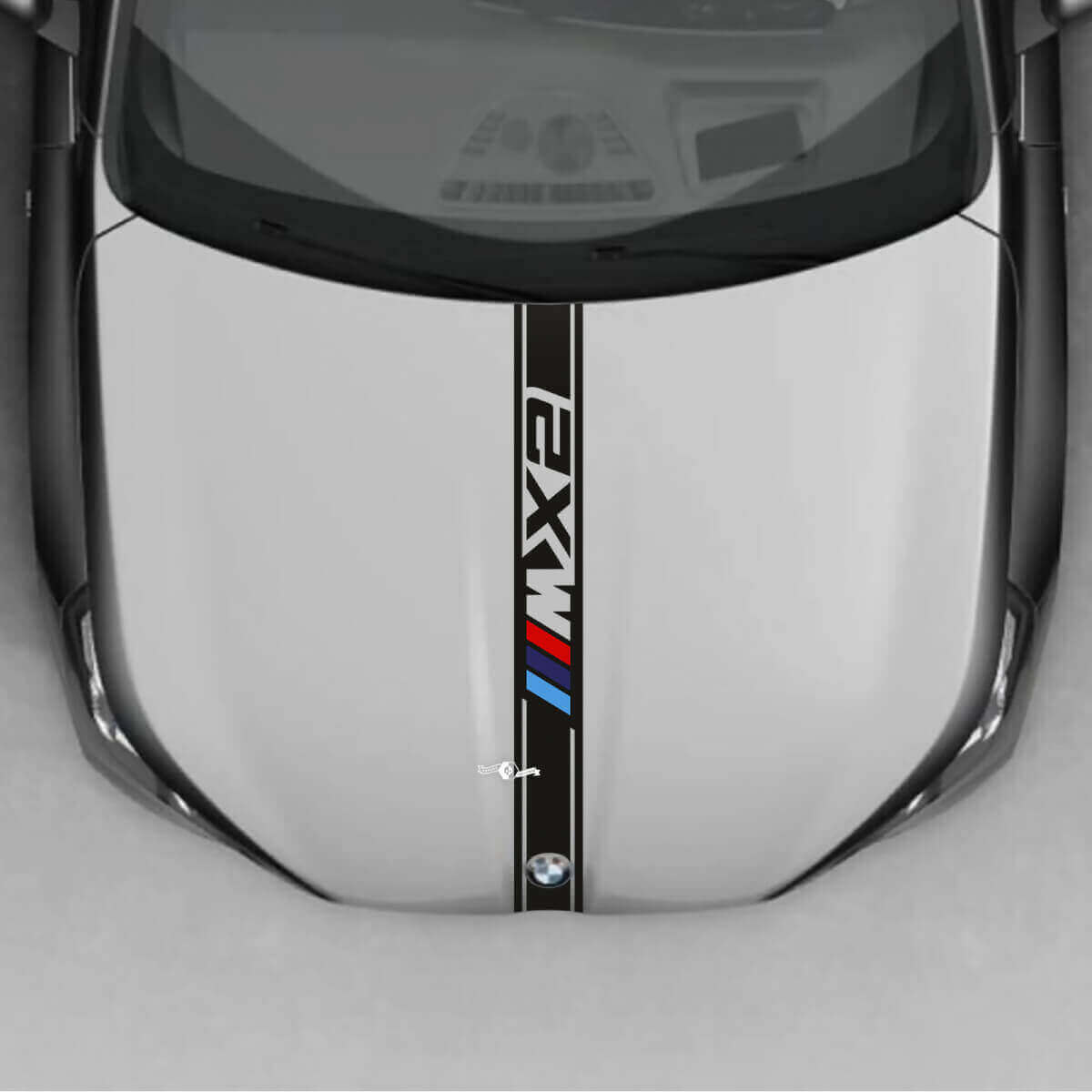 Autocollant vinyle bande capot M Performance pour BMW X2 U10