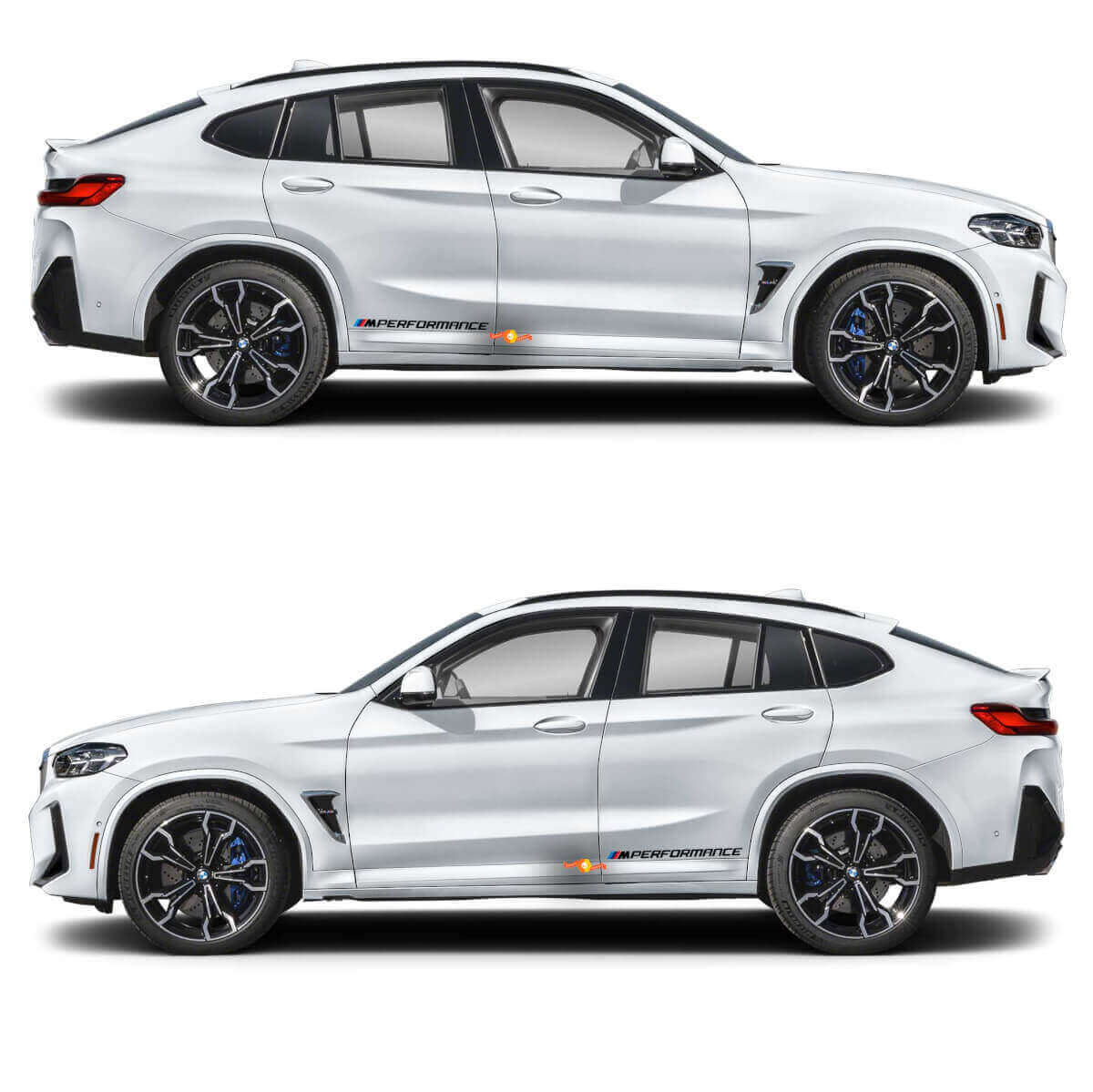 2x Autocollant vinyle M Performance pour BMW X4M
