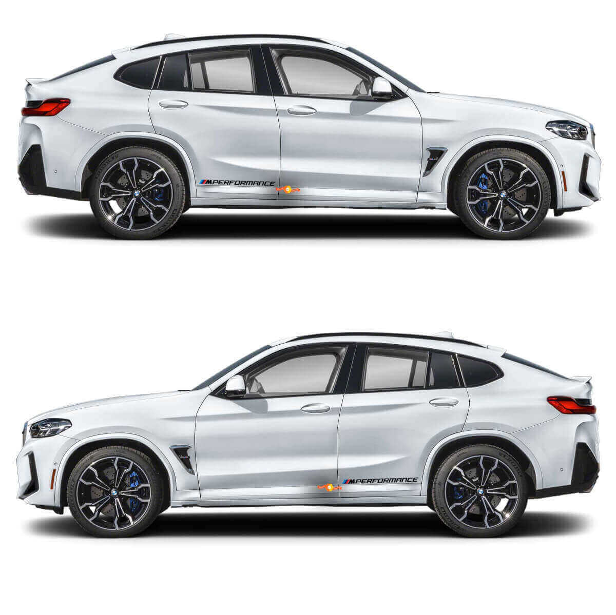 2x Autocollant vinyle M Performance pour BMW X4M
