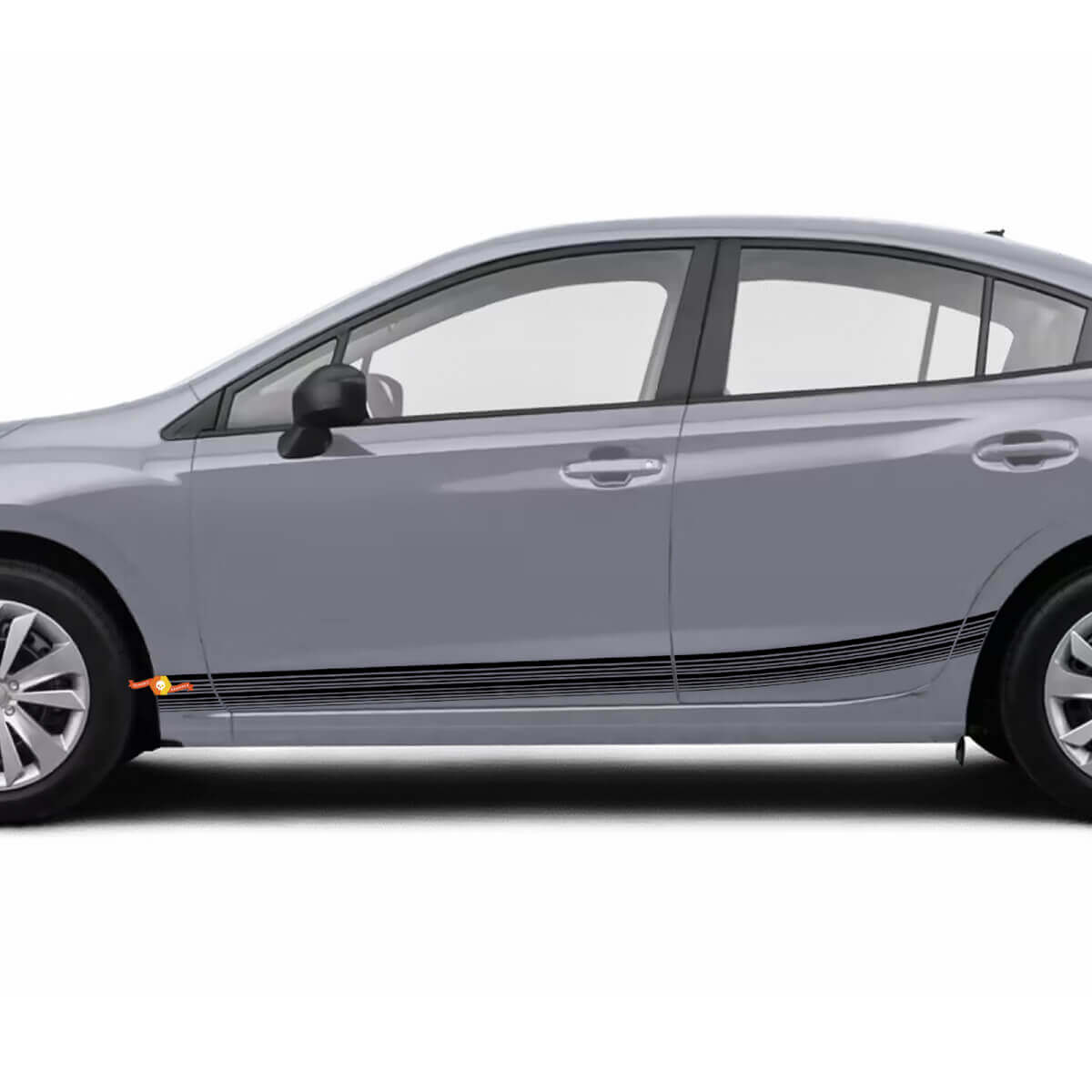Paire de bandes vinyle pour bas de caisse de carrosserie latérale, autocollant de décalcomanie de course vinyle pour voiture adapté à la Subaru Impreza
