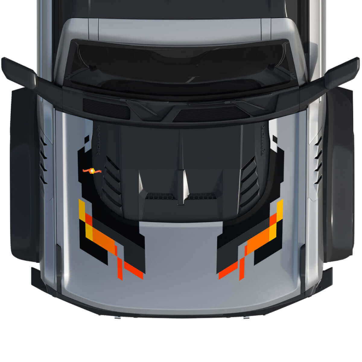 Kit de décalcomanies autocollantes en vinyle avec graphismes abstraits pour capot Musclecar horse power truck