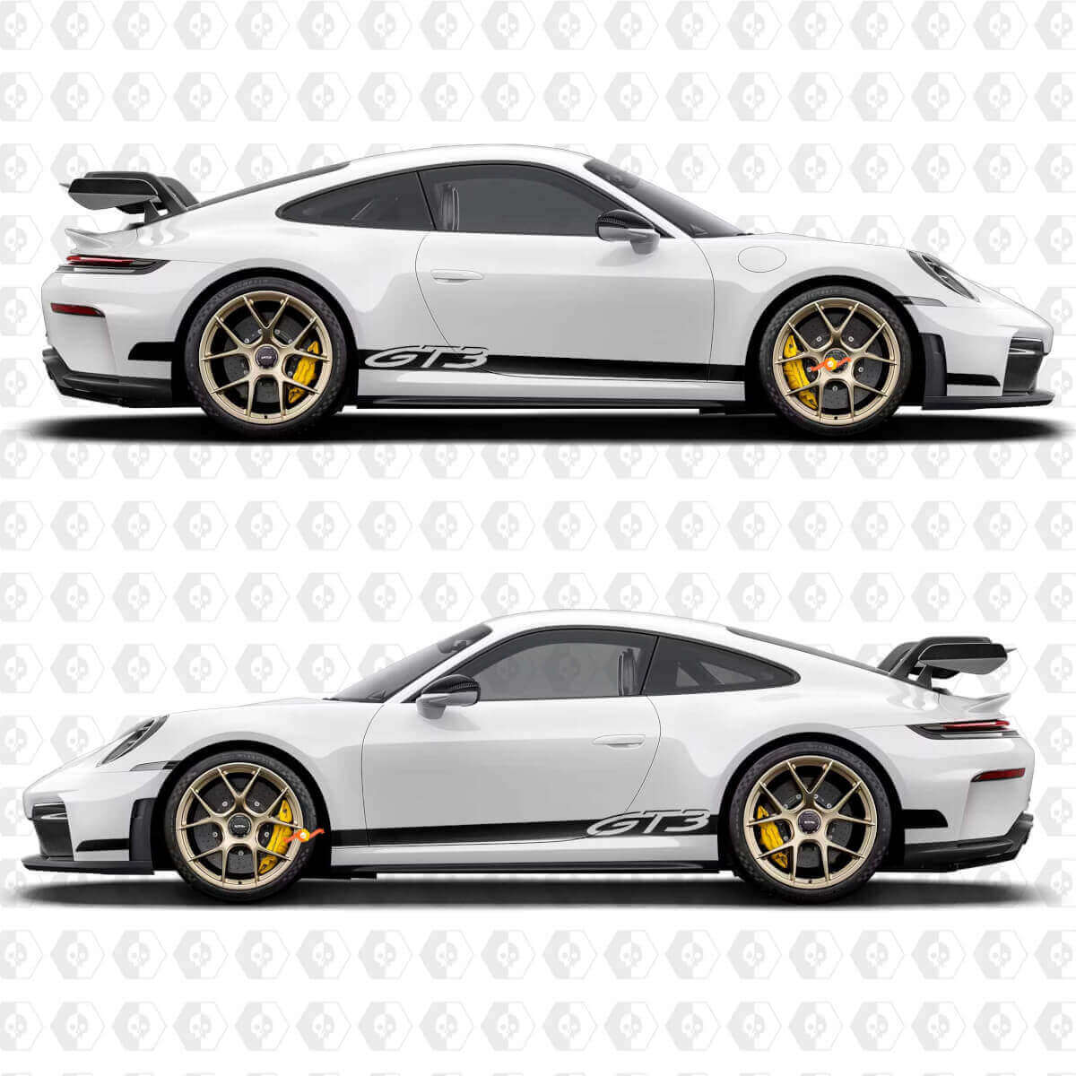 Ensemble de bandes latérales GT3 Stripes pour Porsche 991 gt3
