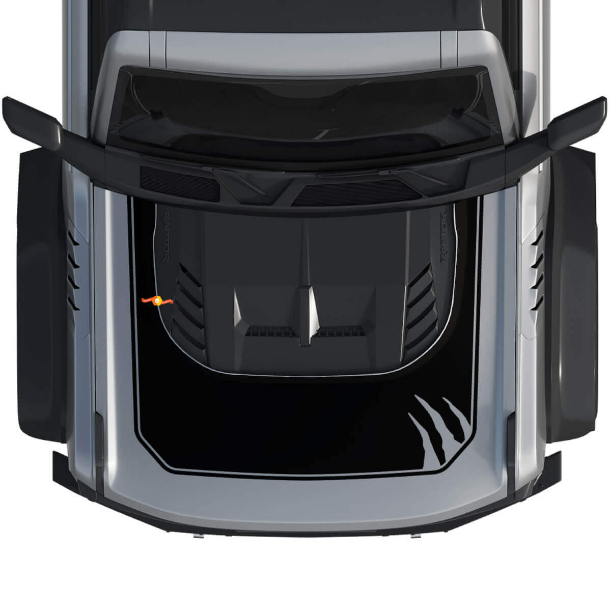 Capot Bronco Raptor griffes Wrap Graphics Autocollant pour Ford Bronco

