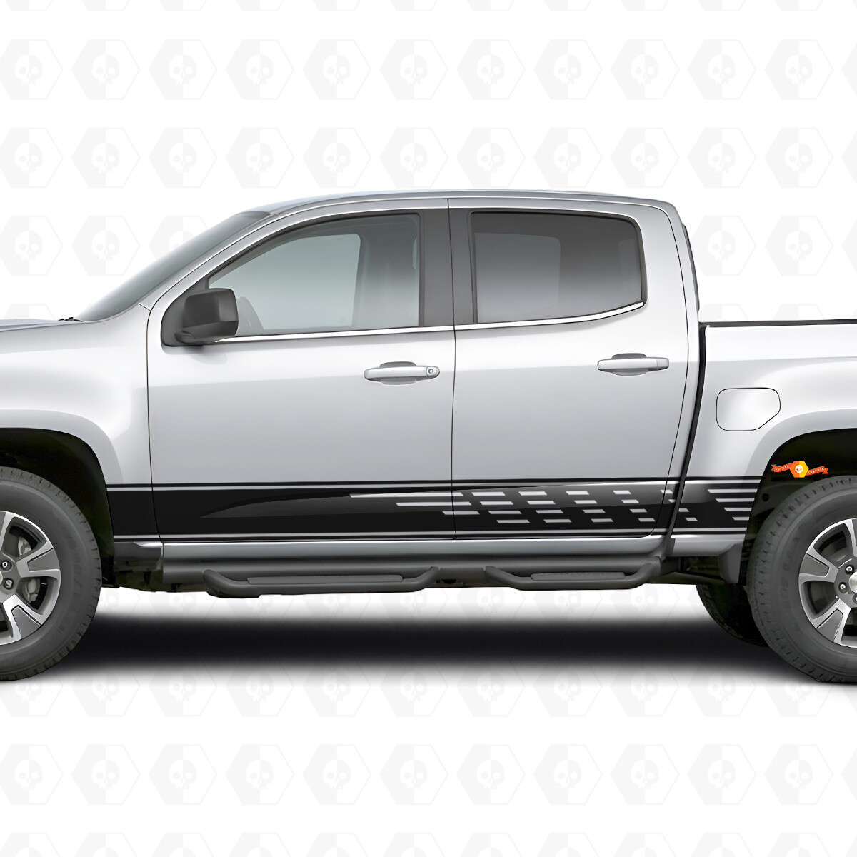Autocollants Vinyle à Fentes Décalées pour Portières et Bas de Caisson pour Chevrolet Colorado 2e Gén 2015-2022