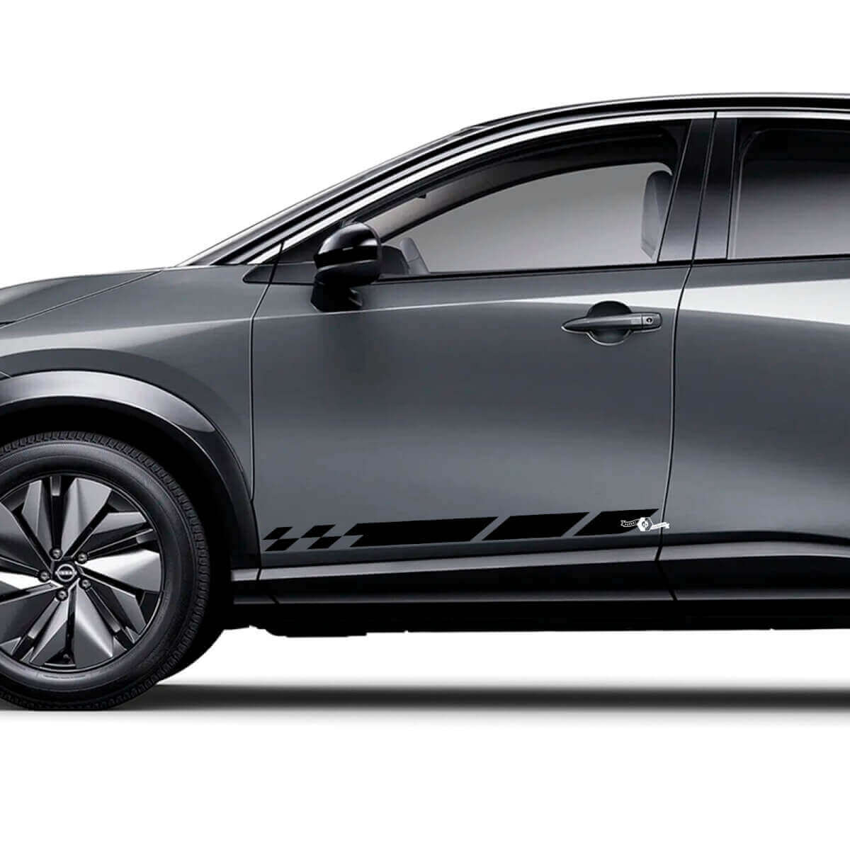 Ensemble de décalcomanies graphiques à damier universelles pour Nissan ARIYA
