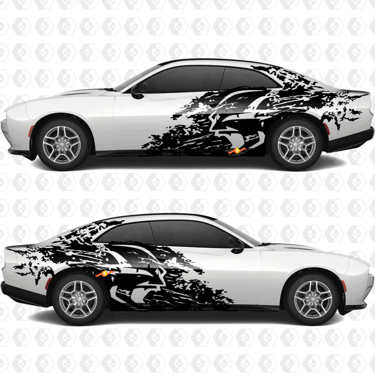 Kit de bandes de grunge Banshee Splash Vinyl Decal Graphic pour Dodge Charger Daytona Banshee
