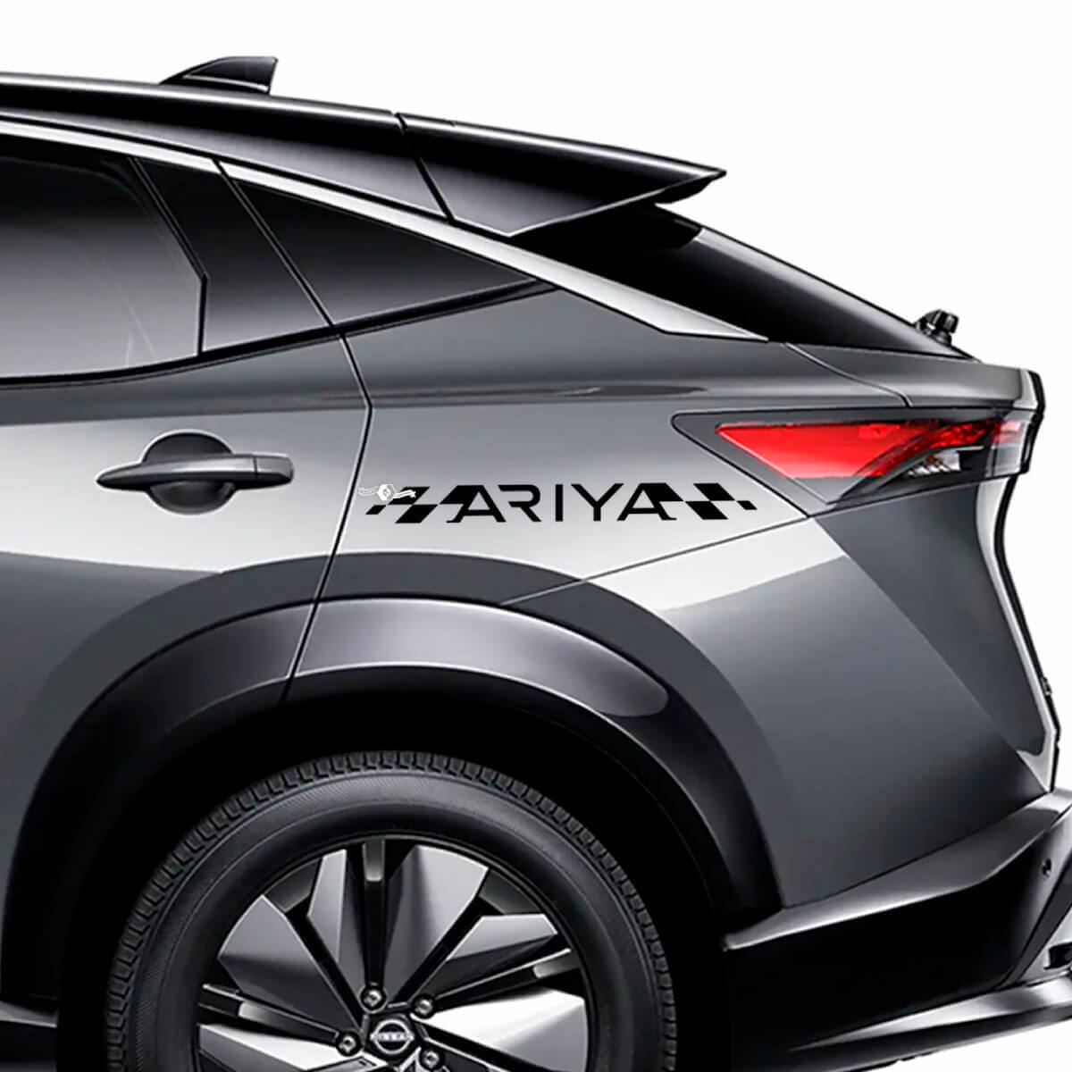 Kit de décalcomanies graphiques à rayures à damier latérales pour Nissan ARIYA
