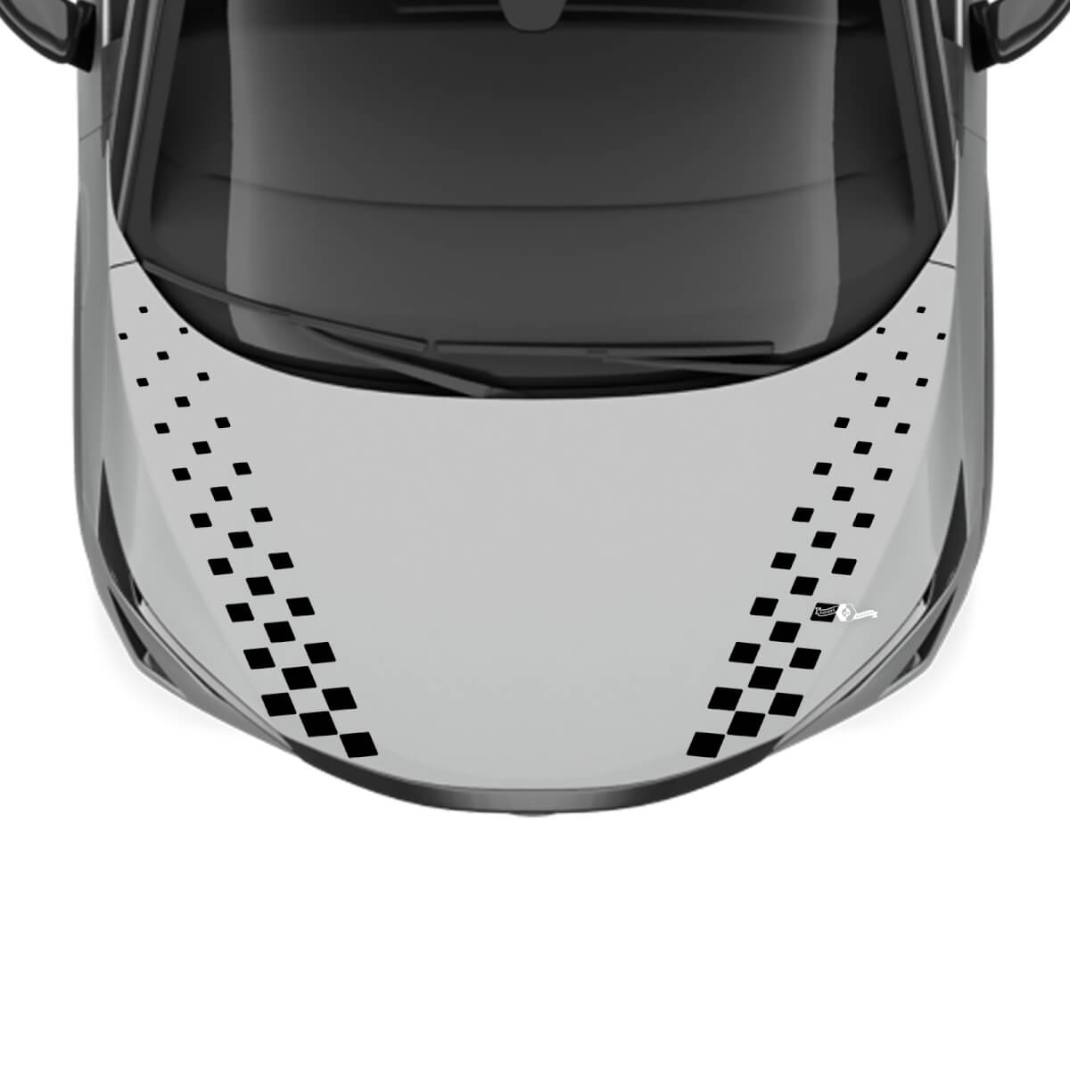 Autocollant graphique à rayures à damier pour capot pour Nissan ARIYA
