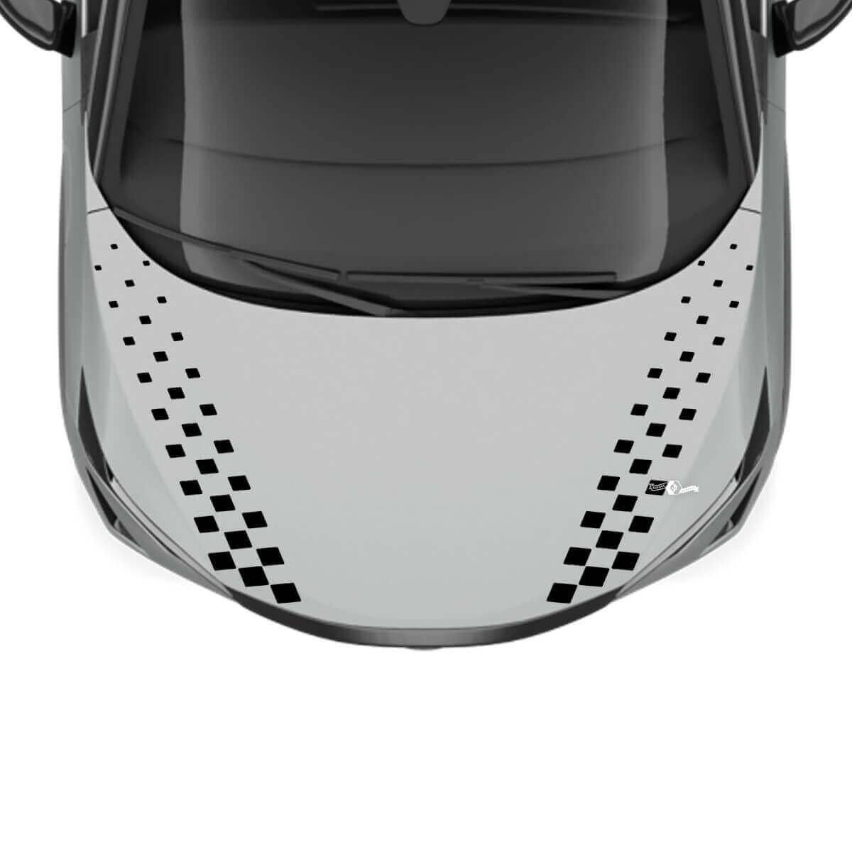 Autocollant graphique à rayures à damier pour capot pour Nissan ARIYA
