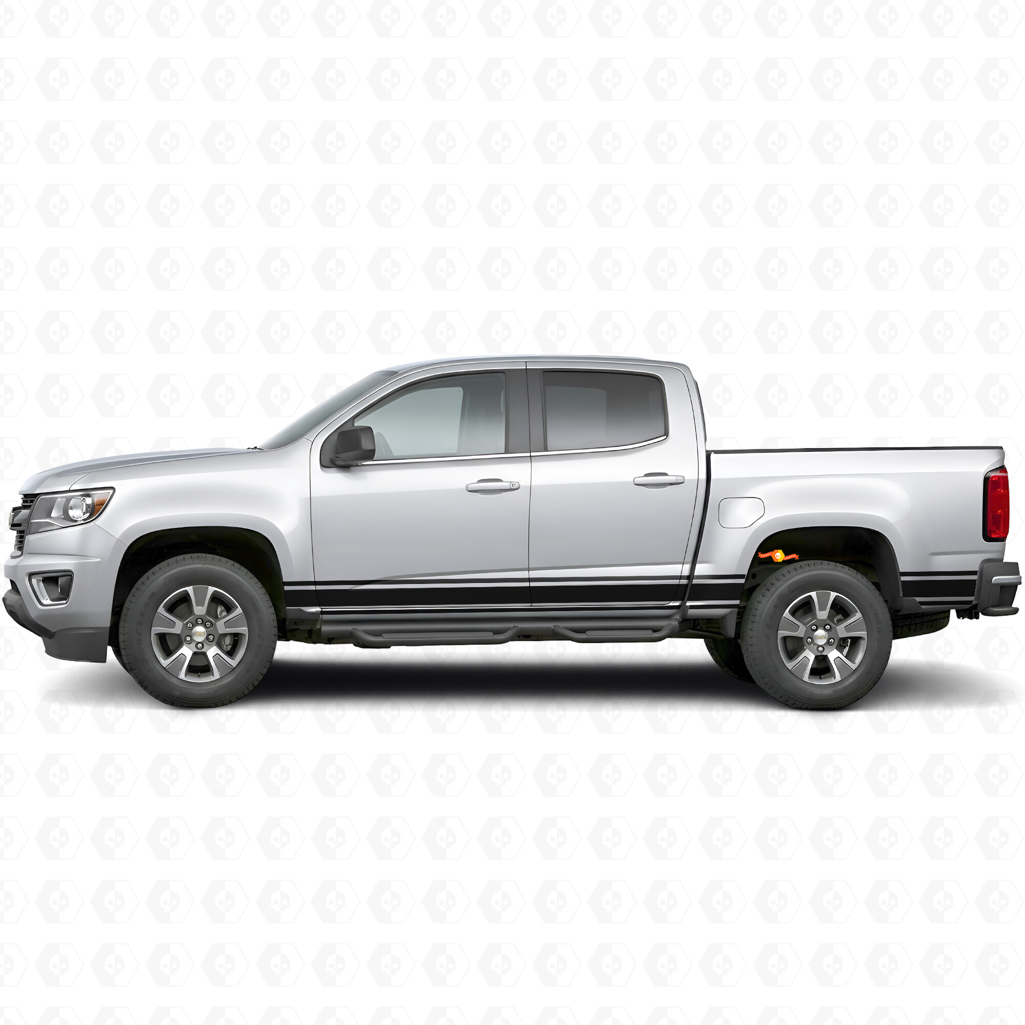 Bandes Vinyles Fines d’Accents pour Portes et Côtés de Benne pour Chevrolet Colorado 2e Gén 2015-2022