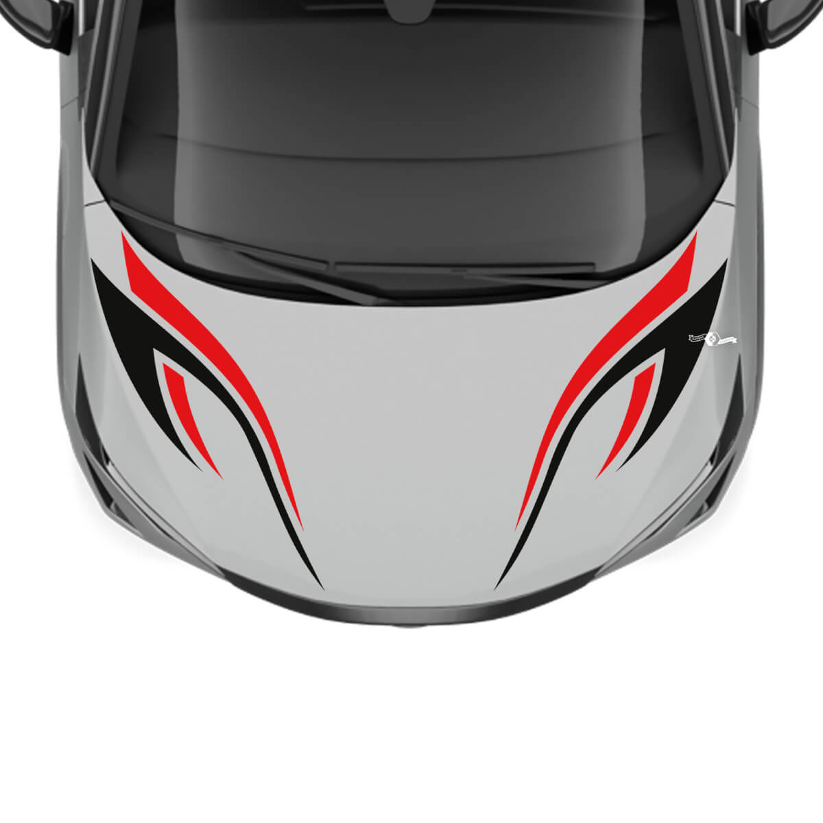 Capot Bande Tribale à Deux Couleurs Autocollant Graphique de Course pour Nissan ARIYA
