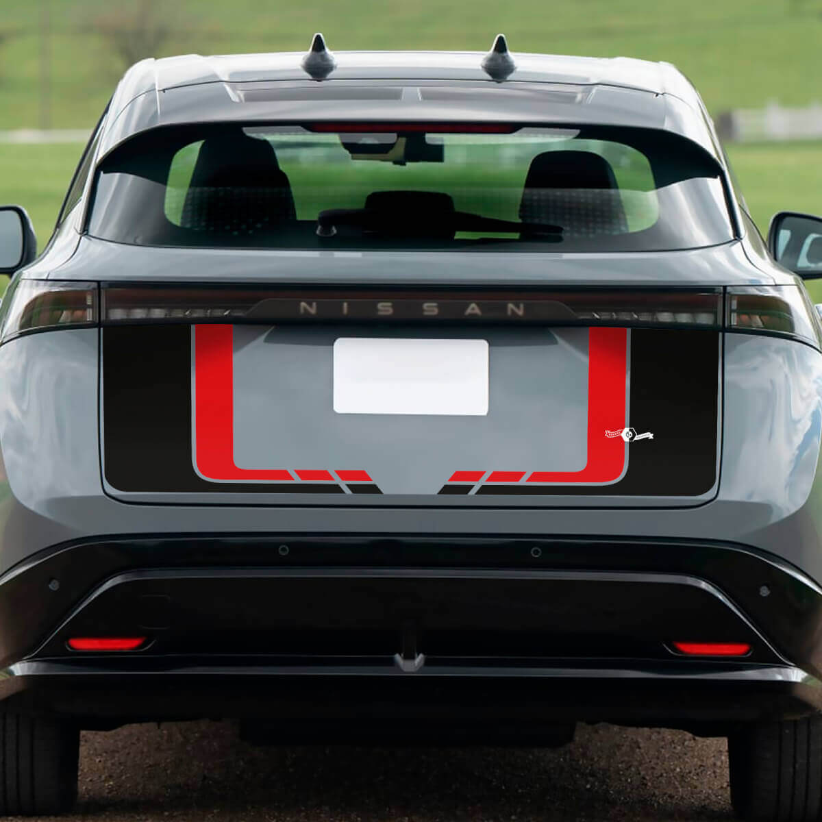 Autocollant de graphiques de course de coffre arrière à double couleur pour Nissan ARIYA
