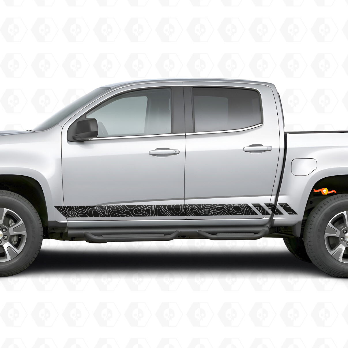 Bandes vinyles topographiques pour porte et bas de caisse Chevrolet Colorado 2e génération 2015-2022