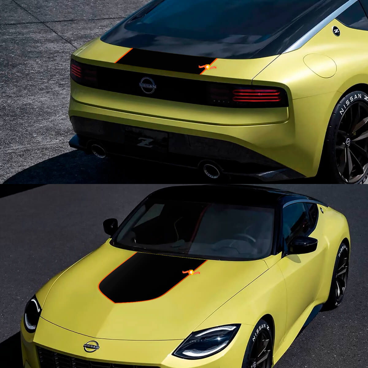 Autocollant de capot Nissan Legend Z Edition en vinyle, kit graphique en 2 couleurs
