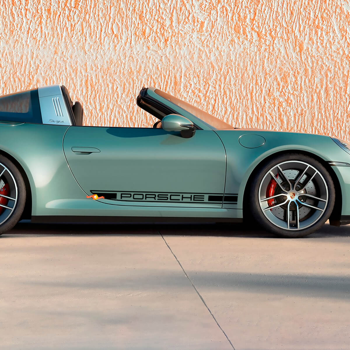 Autocollant décoratif pour portières latérales pour Porsche 911 Targa 4S
