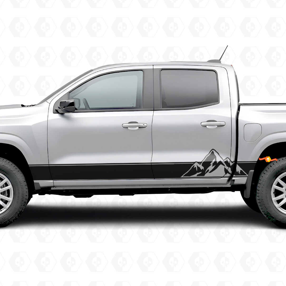 Bandes vinyle superposées pour porte et bas de caisse Chevrolet Colorado 3e génération 2023-2026
