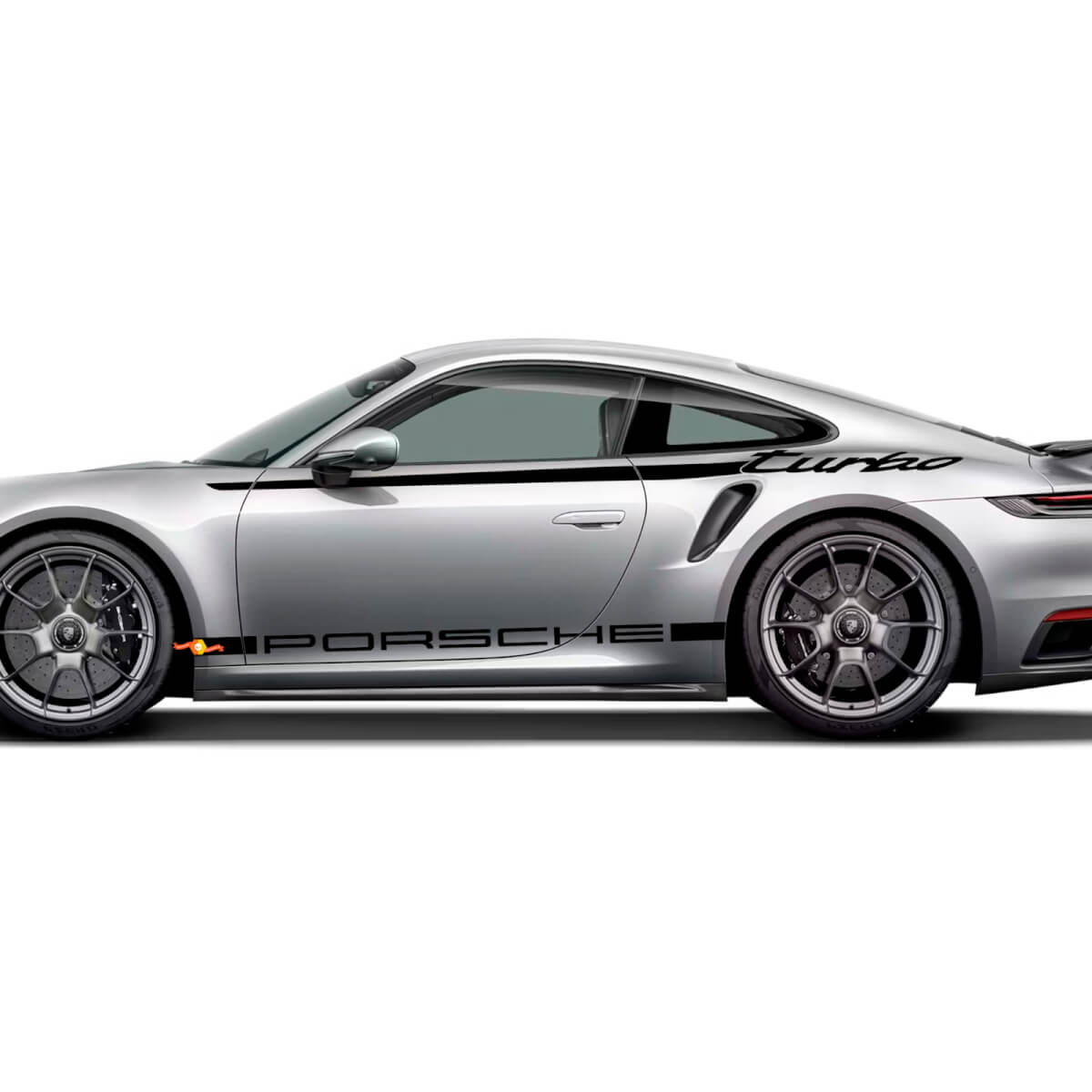 Kit de bandes graphiques Heritage Design 50 ans 911 Turbo 2025 Autocollant Décalcomanie pour Porsche 911 Turbo S 992.2
