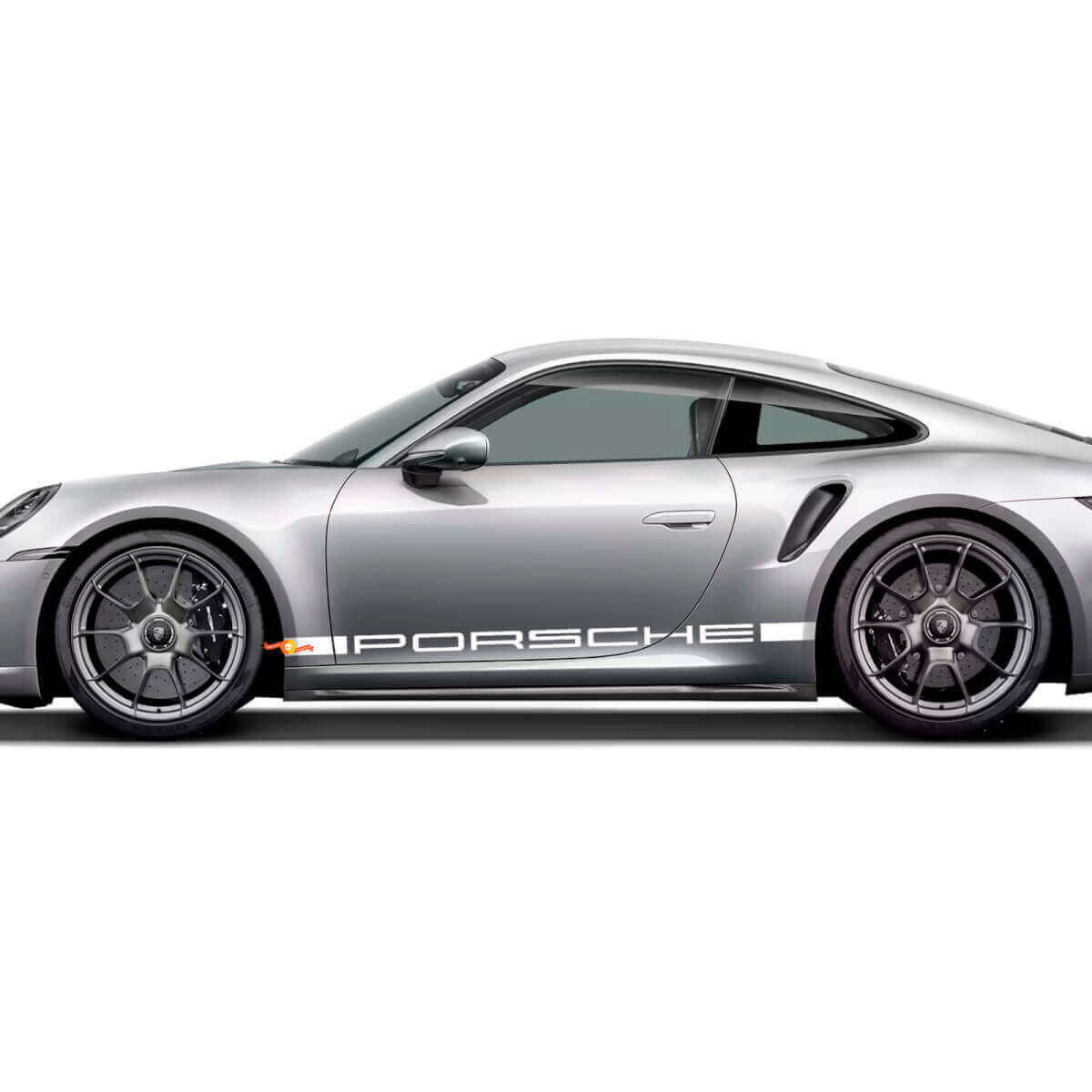 Kit de stickers vinyle bande de bas de caisse style Porsche pour Porsche 911 Turbo S 992.2