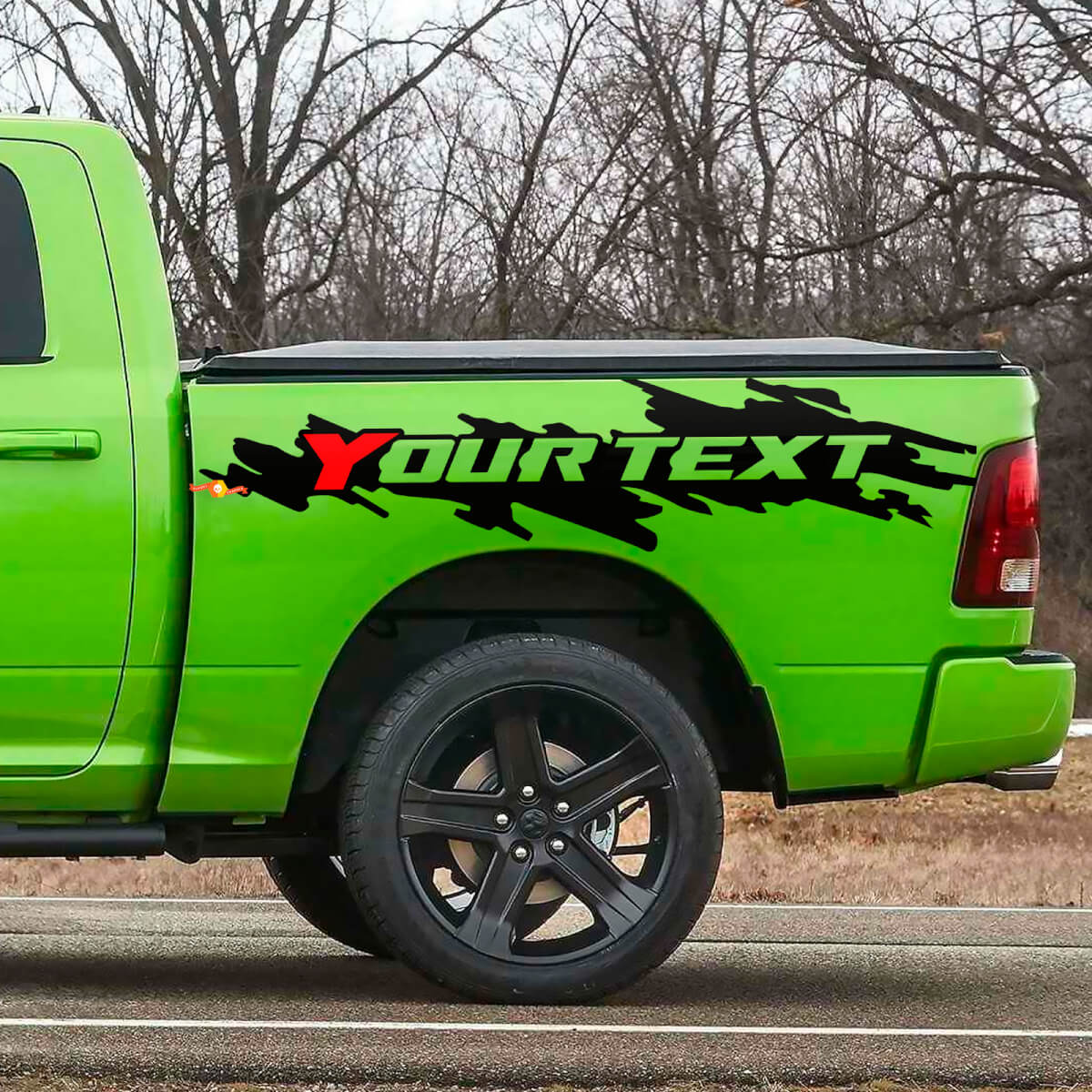 Kit de décalcomanies en vinyle personnalisées anti-éclaboussures pour bas de caisse de Dodge Ram Rebel