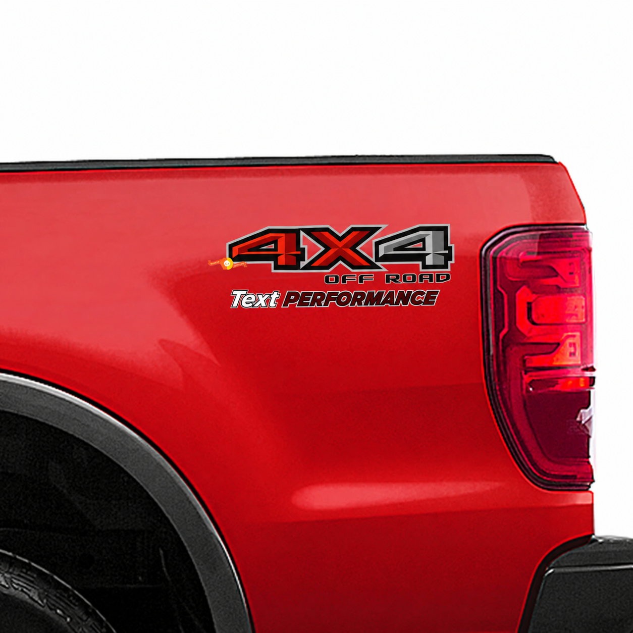 Paire de lettrage de performance texte 4X4 Hors Route Autocollant en vinyle pour bas de caisse Ford F-250