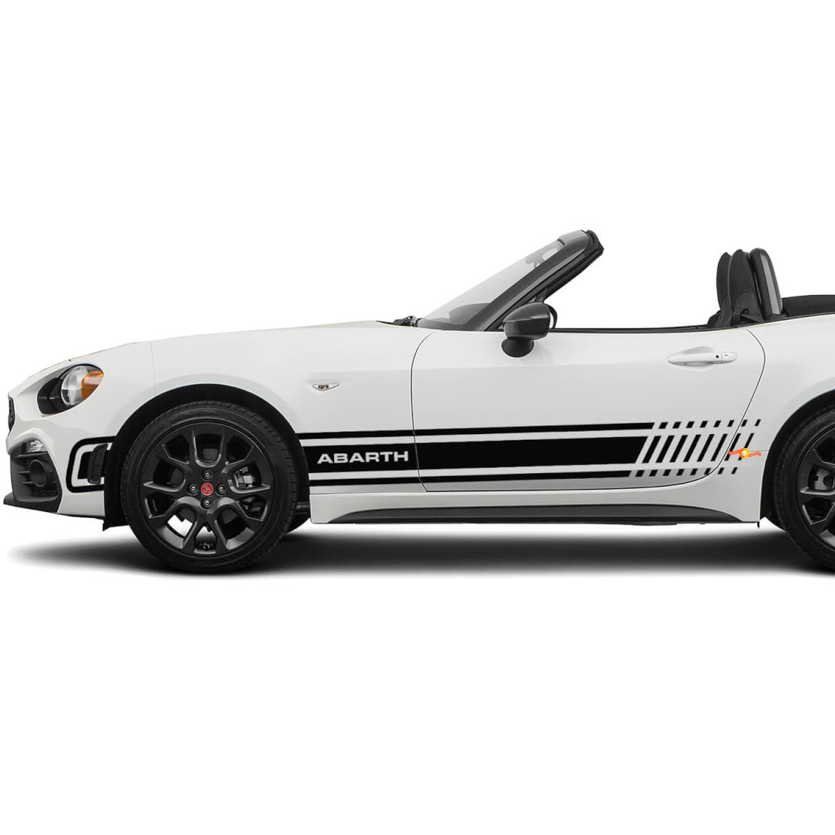 Autocollant graphique de bande latérale de course pour Fiat 124 Spider Abarth
