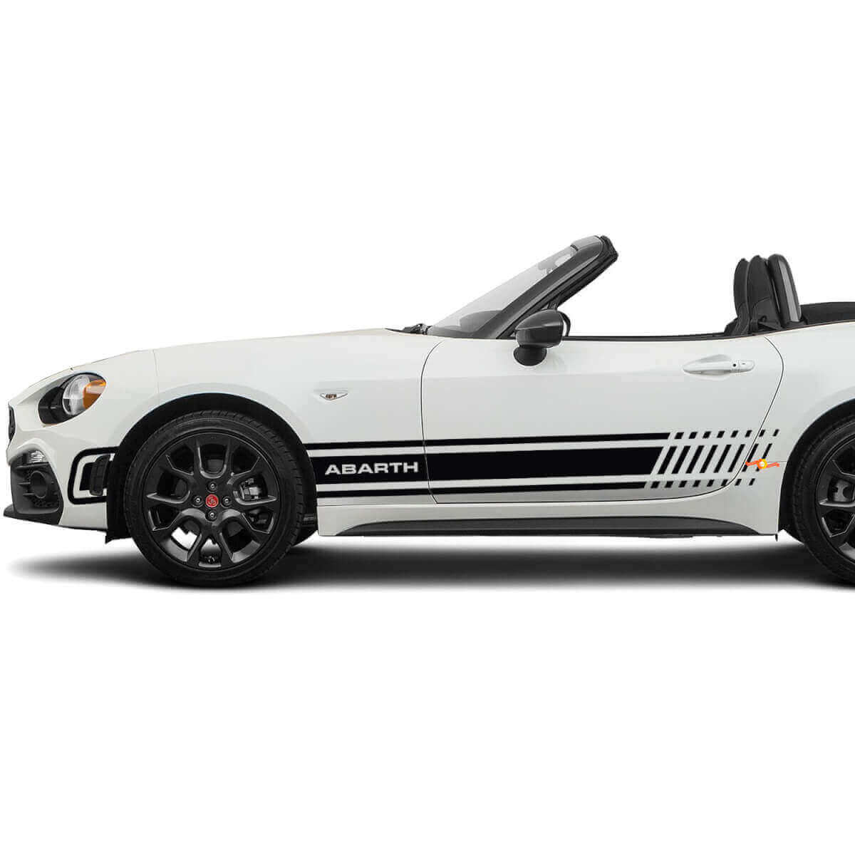 Autocollant graphique de bande latérale de course pour Fiat 124 Spider Abarth
