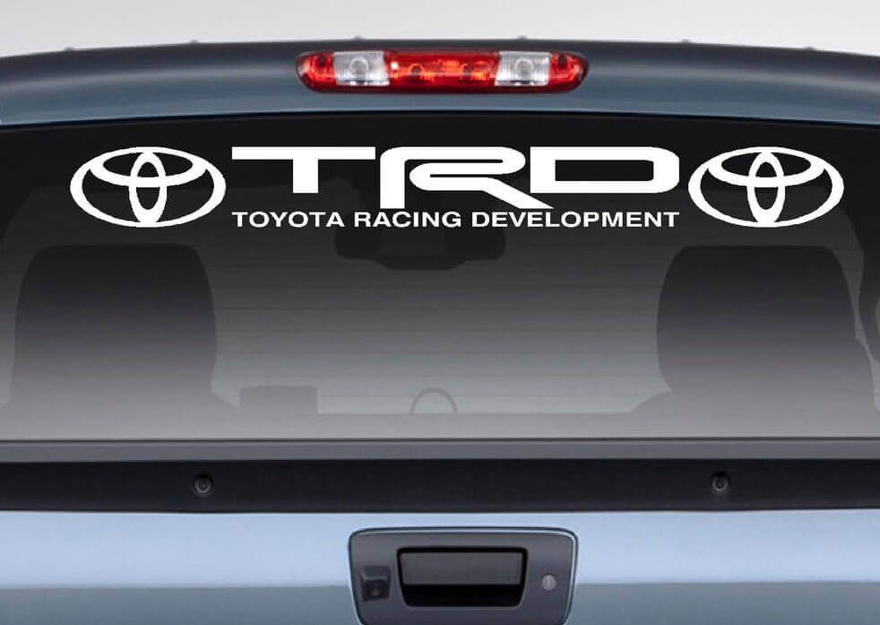 Autocollant vinyle pour lunette arrière TRD Racing Development pour voitures Toyota