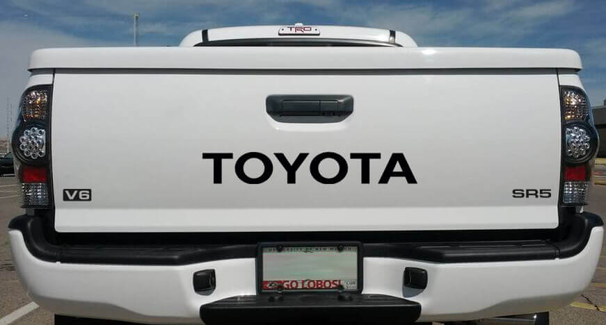 Lettrage Toyota V6 SR5 Autocollant Vinyle pour Hayon Toyota Tundra