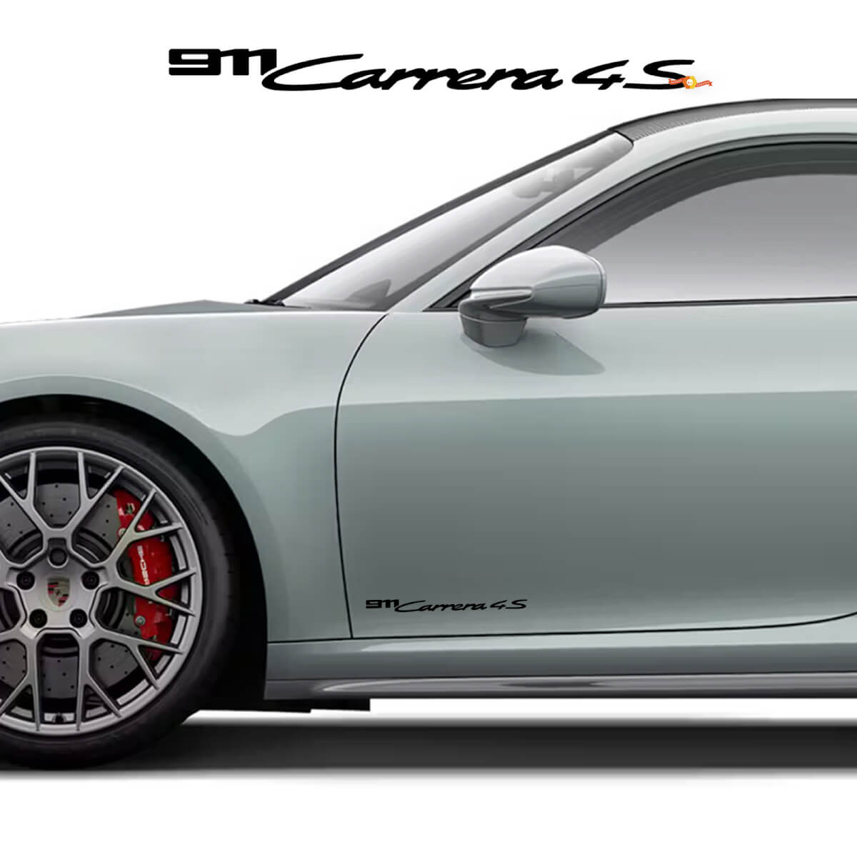 2x Autocollants de portes latérales Signature Porsche 911 Carrera 4G
