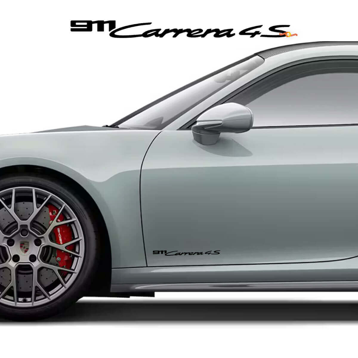 2x Autocollants de portes latérales Signature Porsche 911 Carrera 4S
